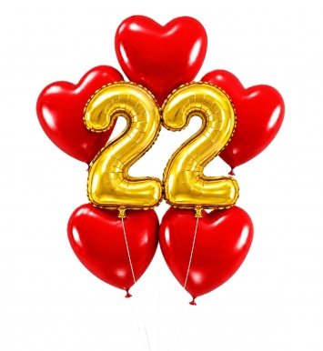 Helyum kalp balon ve rakam balon