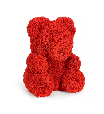 Kırmızı Teddy Rose Ayıcık
