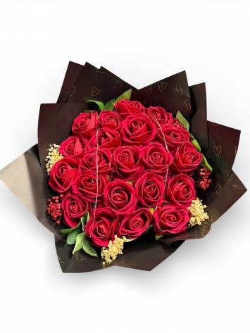 Solmayan Yapay Gül Buketi Işıklı